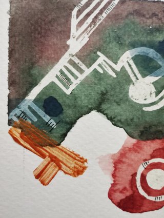 Arte Abstracto: Acuarela/Acrílico. Original, única