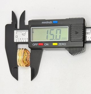 Anillo de oro combinado de 18k, 5.11 g, T-15.
