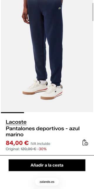 Pantalón chándal Lacoste azul marino Talla XS