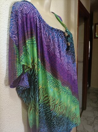 Blusón playero estampado talla única