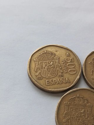 3 Monedas 500 Pesetas Carlos y Sofía