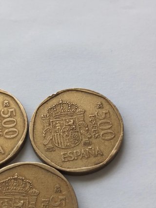 3 Monedas 500 Pesetas Carlos y Sofía