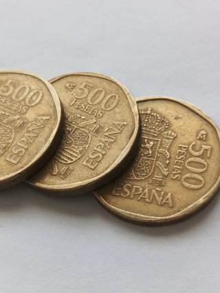 3 Monedas 500 Pesetas Carlos y Sofía