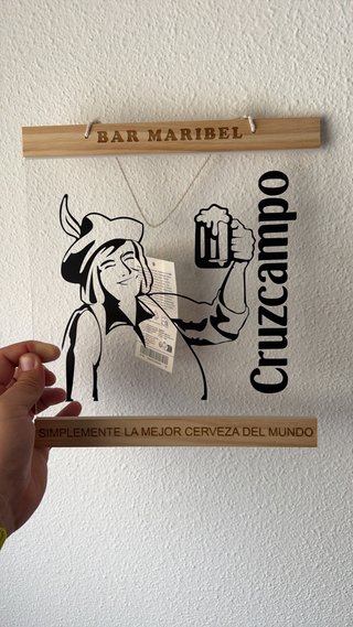 Cartel Cruzcampo personalizable