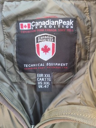 Plumífero Canadian Peak Verde Talla XXL