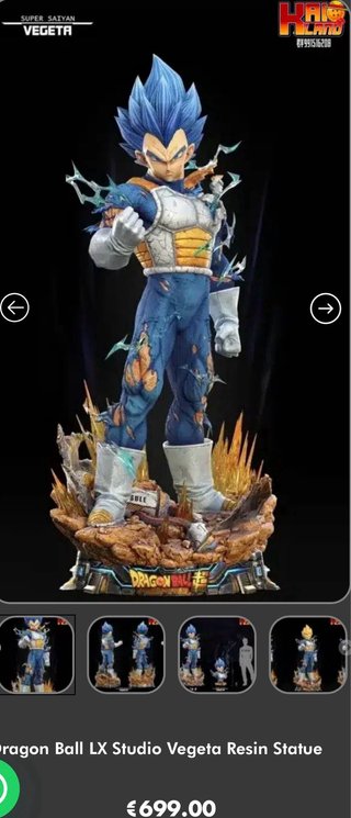 Estatua Vegeta SSJ Blue Dragon Ball Coleccionista