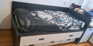 Cama nido con 1 colchón + cajonera