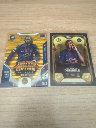 Lote 2 cromos Ousmane Dembélé Panini Topps