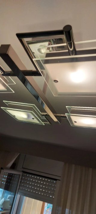 Lámpara de techo moderna cristal y metal