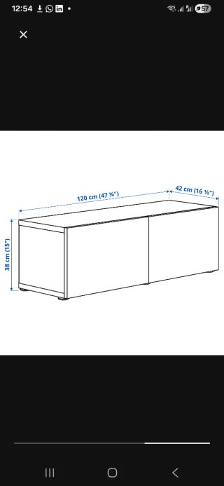 Mueble TV Bestå Ikea Roble Blanco