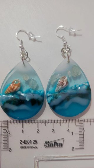 ⚡Pendientes de resina, marinos, nuevos