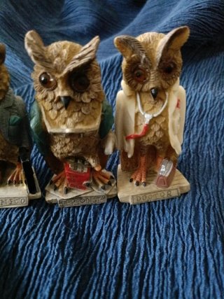 Figure di gufi decorative 9 cm