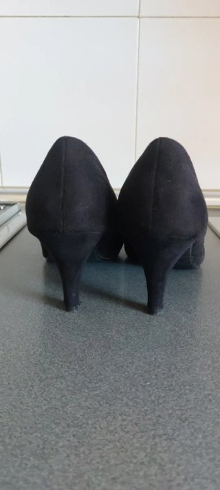 Zapatos de fiesta negros con pedrería T.39
