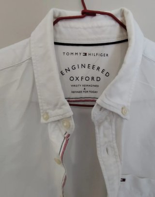 Camisa Tommy Hilfiger Oxford Blanca