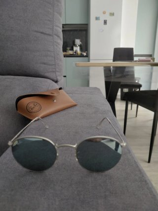 Gafas de sol Ray-Ban originales plateadas