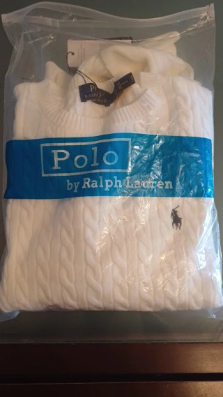 Jersey Polo Ralph Lauren Blanco Trenzado