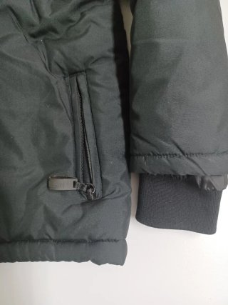 Abrigo niño negro y gris t8 con reflectante, 128cm