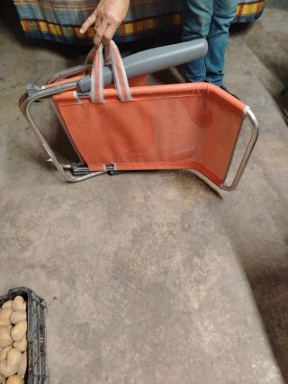 Silla de playa aluminio naranja y gris