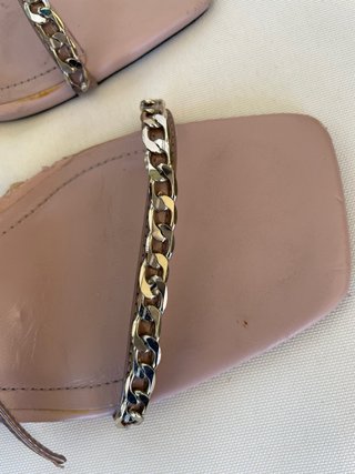 Sandalias ZARA Talla 39 Cadena Dorada