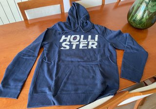 Sudadera Hollister con capucha azul
