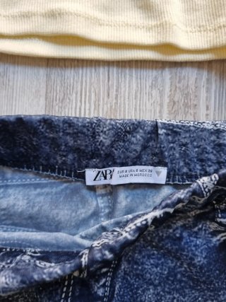 Falda Larga Zara efecto Denim