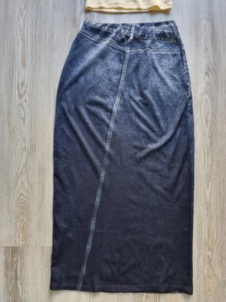 Falda Larga Zara efecto Denim