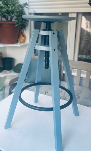 Taburete Ikea Dalfred Azul grisáceo