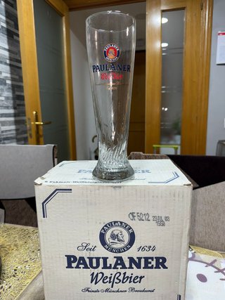 6 Bicchieri da Birra Paulaner Vintage Anni '80