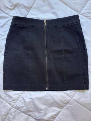 Falda Jean Tiro Alto Negra Talla M