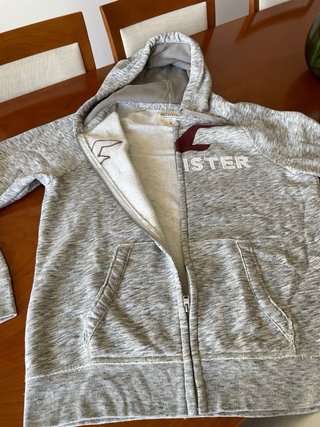 Chaqueta Hollister con capucha gris