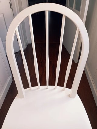 Silla giratoria de escritorio blanca con ruedas