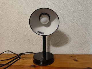 Lámpara de escritorio flexible negra