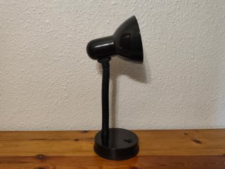 Lámpara de escritorio flexible negra