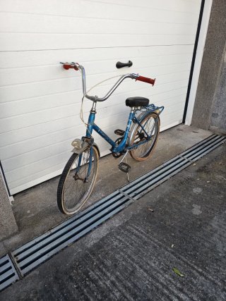 !OCASIÓN! Bicicleta Plegable Paseo BH Años 70 Azul