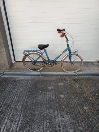 !OCASIÓN! Bicicleta Plegable Paseo BH Años 70 Azul