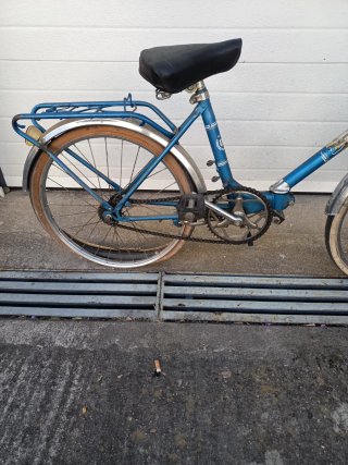 !OCASIÓN! Bicicleta Plegable Paseo BH Años 70 Azul