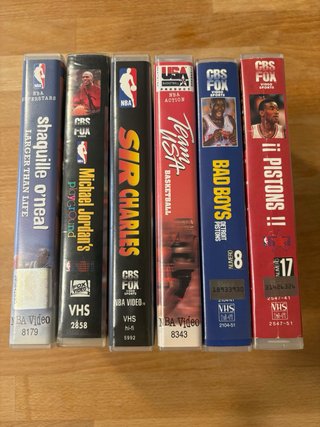 Lote 6 VHS NBA: Jordan, Shaq, Pistons