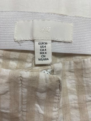 Shorts cuadros H&M beige y blanco