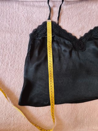 Top lencero Bershka negro talla S