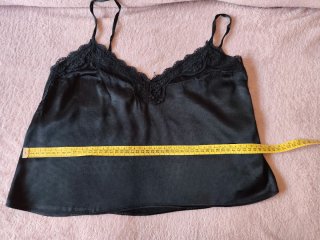 Top lencero Bershka negro talla S