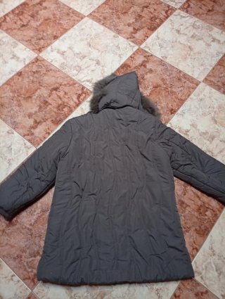 Chaquetón mujer marrón con capucha