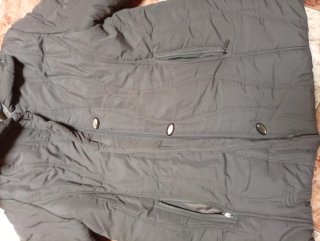 Chaquetón mujer marrón con capucha