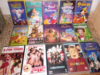 VHS películas, dibujos y serie pregunta por precio