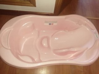 Bañera de bebé rosa