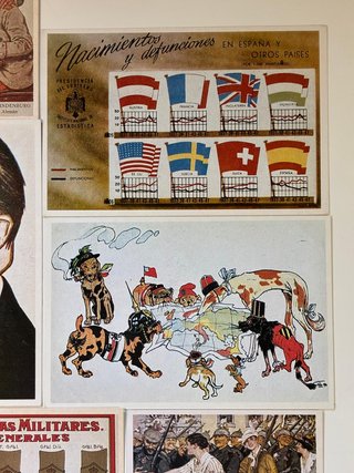 8 postales vintage militares y propaganda