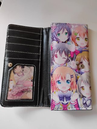 Bolso granate y Cartera Anime