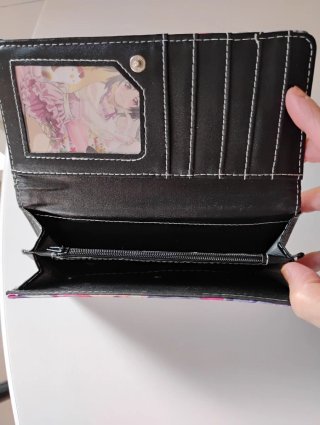 Bolso granate y Cartera Anime