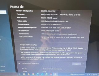 Portátil Asus Intel Core i3 8GB RAM SSD 466GB