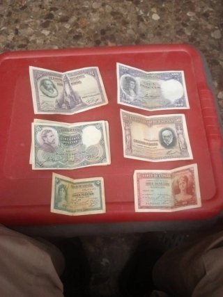 Billetes España 100 y 50 Pesetas Guerra Civil