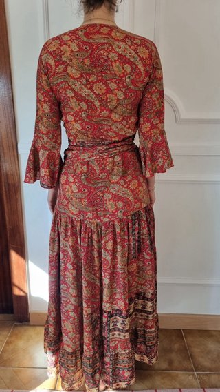 Vestido seda boho talla